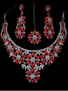 Rhodium Necklace Set